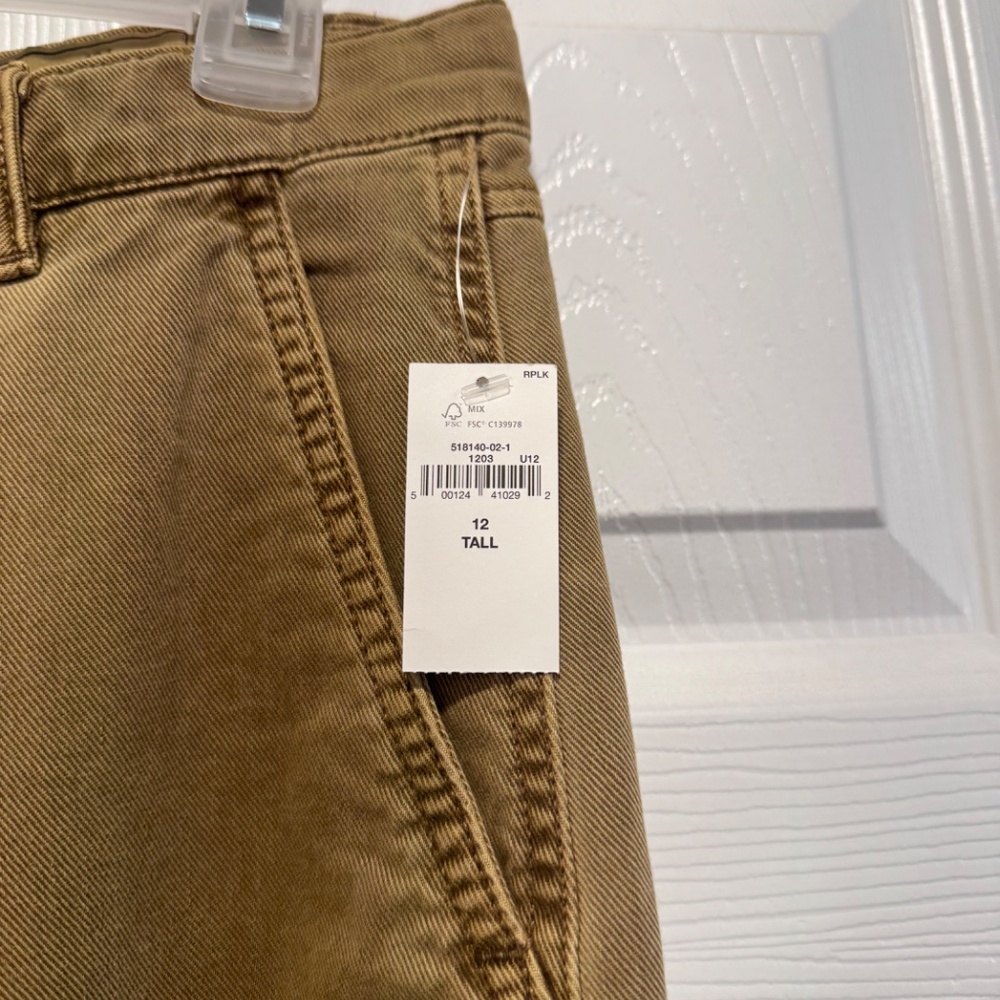 Gap Baggy Cargo Tan Pants 12 Tall - Picture 3 of 5